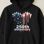 250th Anniversary Jet Fighter Heart USA - Shirt