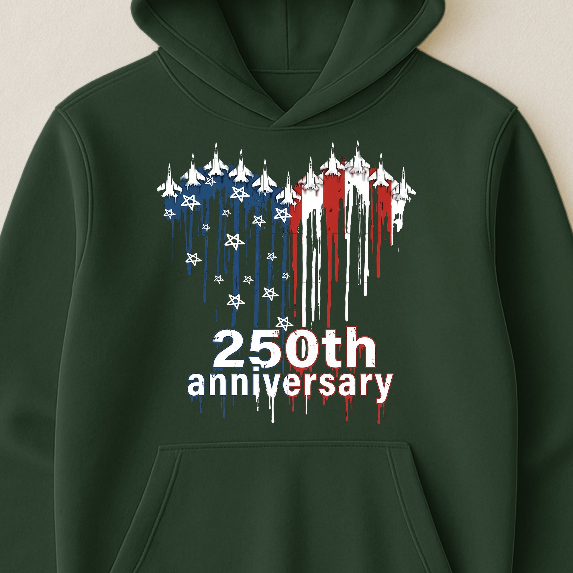 250th Anniversary Jet Fighter Heart USA - Shirt