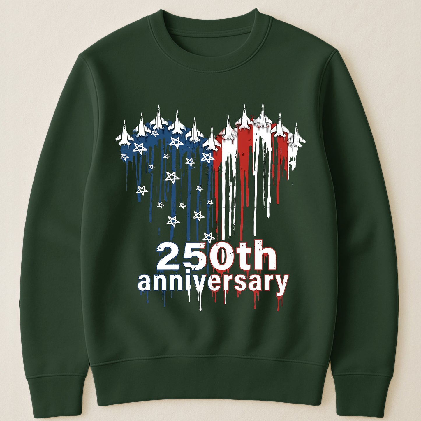 250th Anniversary Jet Fighter Heart USA - Shirt