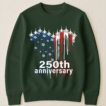 250th Anniversary Jet Fighter Heart USA - Shirt