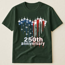 250th Anniversary Jet Fighter Heart USA - Shirt