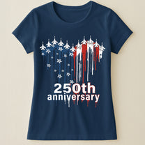 250th Anniversary Jet Fighter Heart USA - Shirt