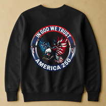 In God We Trust America 250 - Back Printed Shirt