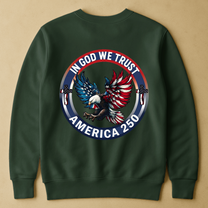 In God We Trust America 250 - Back Printed Shirt