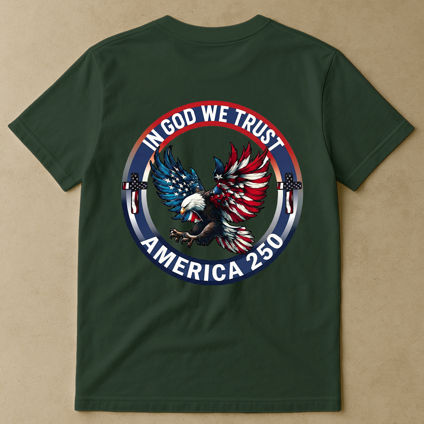 In God We Trust America 250 - Back Printed Shirt