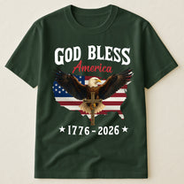 God Bless America Eagle Cross 1776-2026 - Shirt