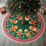 Cookie Gingerbread Christmas Family Decoration - Personalized Tree Skirt 1