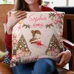 Coquette Bow Ballet Custom Name Gift For Ballet Lover ,Ballerina, Ballet Girl - Personalized Pillow 3
