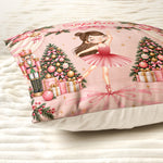 Coquette Bow Ballet Custom Name Gift For Ballet Lover ,Ballerina, Ballet Girl - Personalized Pillow 4