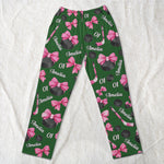 Coquette Bow Hockey Custom Name, Number Gift For Hockey Player, Hockey Team - Personalized Lounge Pants 4