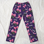 Coquette Bow Hockey Custom Name, Number Gift For Hockey Player, Hockey Team - Personalized Lounge Pants 5