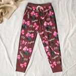 Coquette Bow Hockey Custom Name, Number Gift For Hockey Player, Hockey Team - Personalized Lounge Pants 6