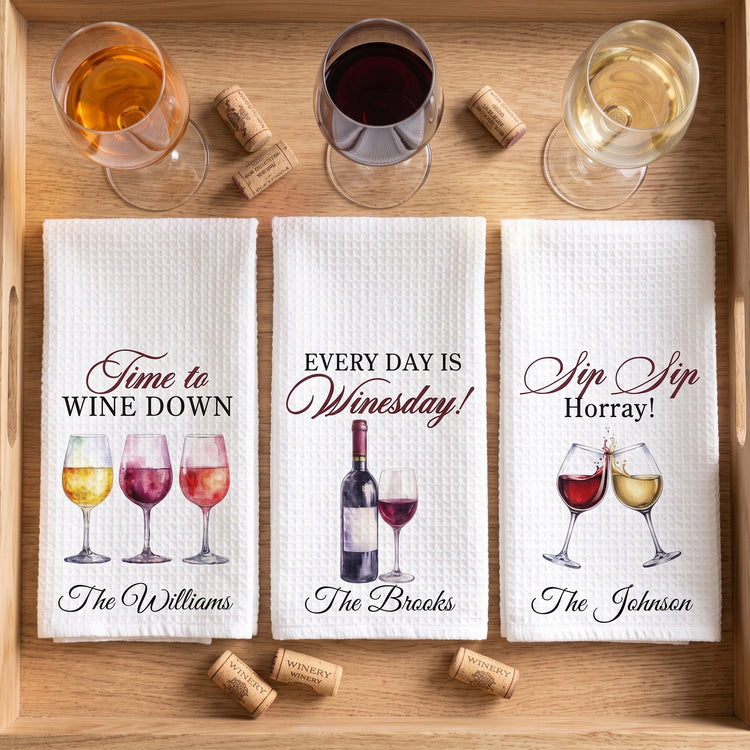 Corks Are For Quitters Gift For Wine Lover, Wine Girl - Personalized Kitchen Towel 2