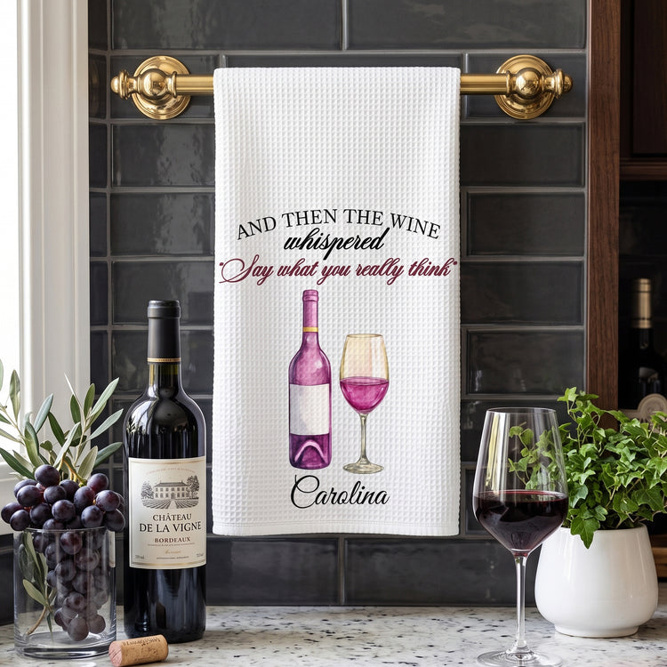 Corks Are For Quitters Gift For Wine Lover, Wine Girl - Personalized Kitchen Towel 3