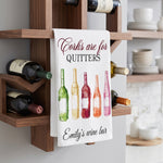 Corks Are For Quitters Gift For Wine Lover, Wine Girl - Personalized Kitchen Towel 5