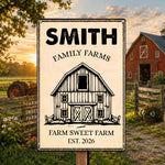 Country Farmhouse, Farm House, Farm Deco - Personalized Metal Sign 1