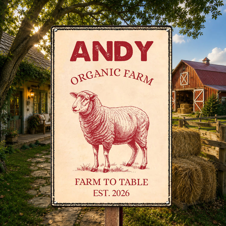 Country Farmhouse, Farm House, Farm Deco - Personalized Metal Sign 2