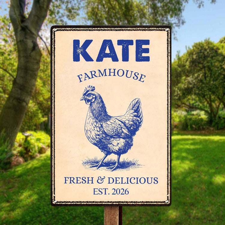 Country Farmhouse, Farm House, Farm Deco - Personalized Metal Sign 3