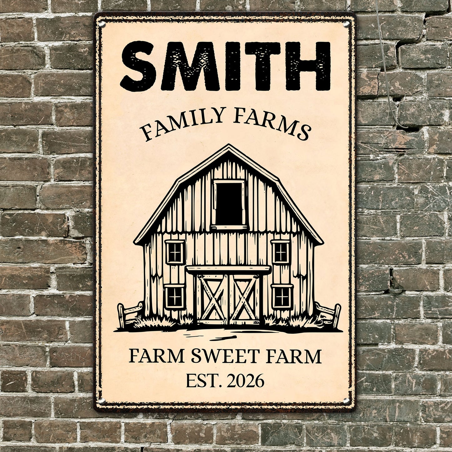 Country Farmhouse, Farm House, Farm Deco - Personalized Metal Sign 4