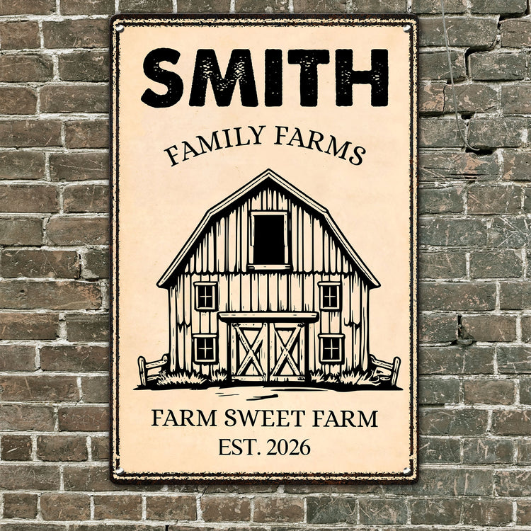 Country Farmhouse, Farm House, Farm Deco - Personalized Metal Sign 4