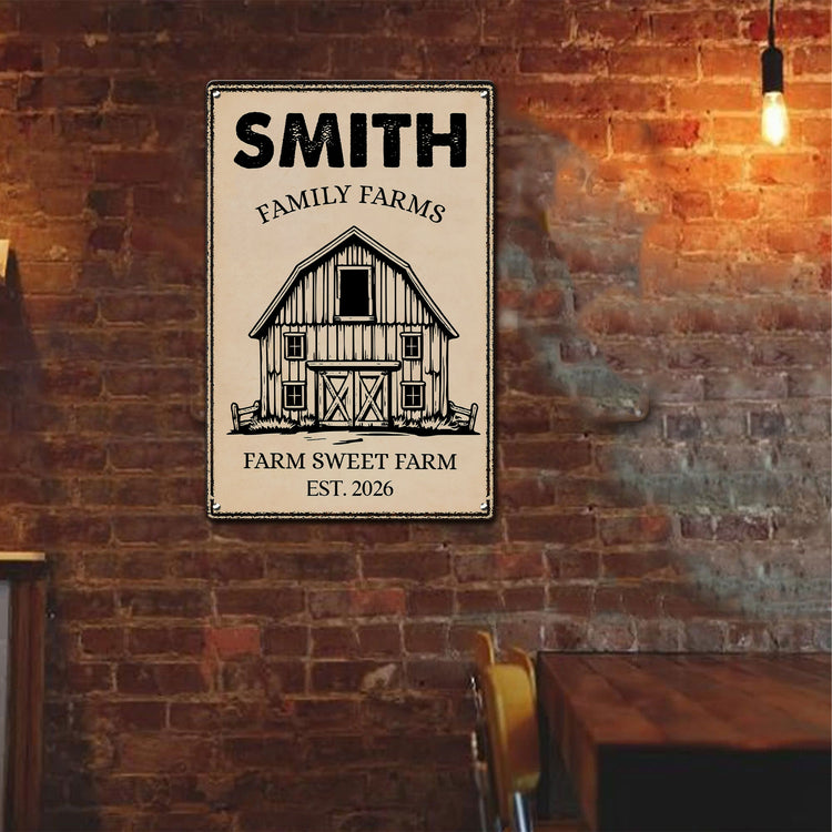 Country Farmhouse, Farm House, Farm Deco - Personalized Metal Sign 6