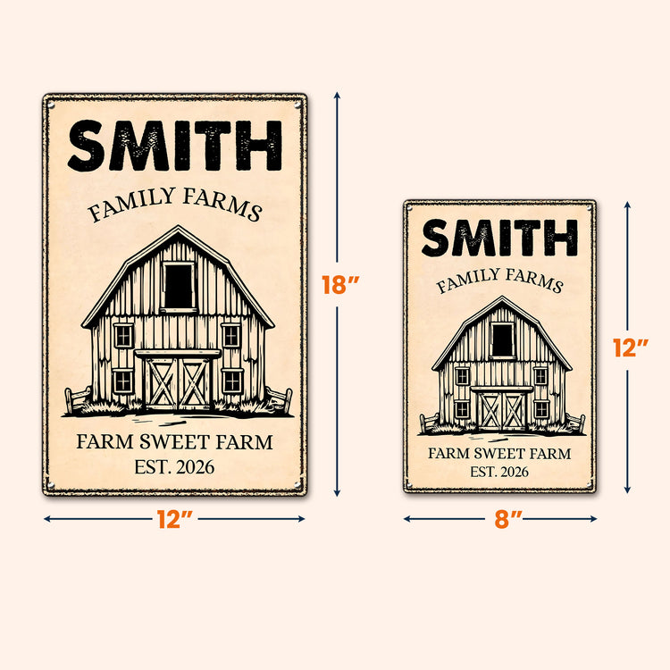 Country Farmhouse, Farm House, Farm Deco - Personalized Metal Sign 7