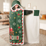 Couple Christmas Movie Watching Blanket - Personalized Blanket Hoodie 3