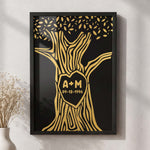 Couple Custom Name & Year Foil Printed Wall Art - Personalized Poster 1
