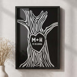 Couple Custom Name & Year Foil Printed Wall Art - Personalized Poster 3