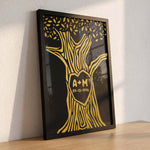 Couple Custom Name & Year Foil Printed Wall Art - Personalized Poster 4