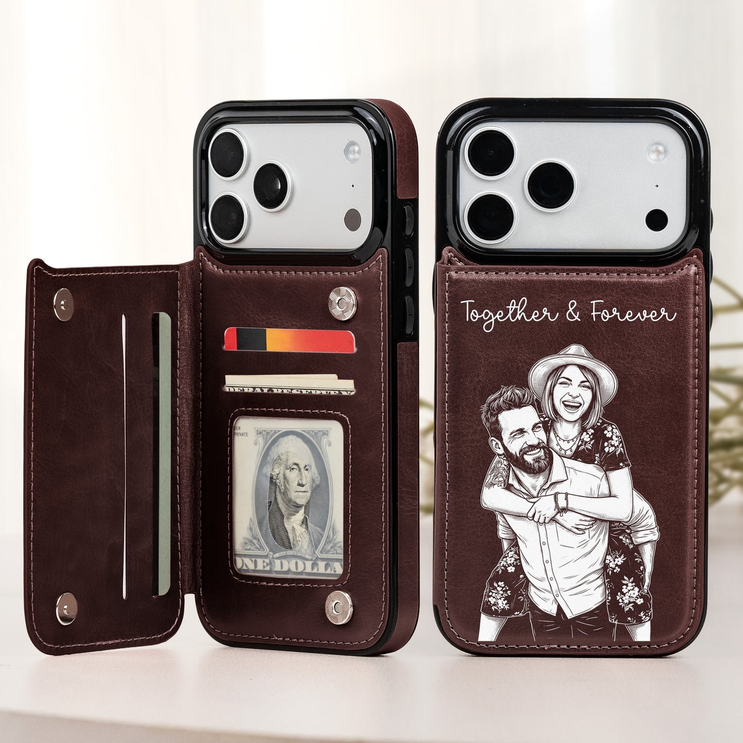 Couple Photo Forever & Always Anniversary Gifts For Her, Him - Personalized Phone Case 2