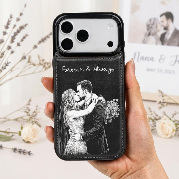Couple Photo Forever & Always Anniversary Gifts For Her, Him - Personalized Phone Case 3