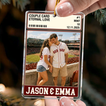 Couple Trading Card Custom Photo Love League - Personalized Ornament 3