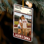 Couple Trading Card Custom Photo Love League - Personalized Ornament 4