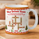 Coworkers Thank You Gifts Custom Crosswords - Christmas Gingerbread Style - Personalized Mug 2