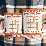 Coworkers Thank You Gifts Custom Crosswords - Christmas Gingerbread Style - Personalized Mug 4