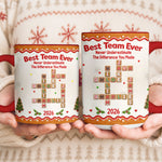 Coworkers Thank You Gifts Custom Crosswords - Christmas Gingerbread Style - Personalized Mug 5