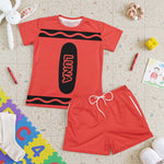 Crayon Style Custom Name Back To School - Personalized Kids Clothing Set 6