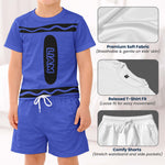 Crayon Style Custom Name Back To School - Personalized Kids Clothing Set 7