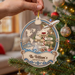 Cruise And Plane Adventures - Personalized Ornament 3