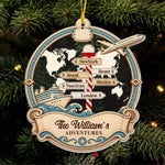 Cruise And Plane Adventures - Personalized Ornament 4
