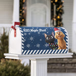 Custom Address Mailbox Covers Magnetic, Mailbox Wrap Merry Christmas Dog Pet Cat Lover - Personalized Mailbox Cover 3