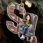 Custom Alphabet Book Christmas Gift For Book Girlie, Book Lover - Personalized Ornament 4