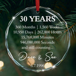 Custom Anniversary Counting Time, Custom Year For Couples, Him, Her, Parents - Personalized Ornament 1