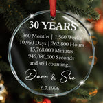 Custom Anniversary Counting Time, Custom Year For Couples, Him, Her, Parents - Personalized Ornament 4