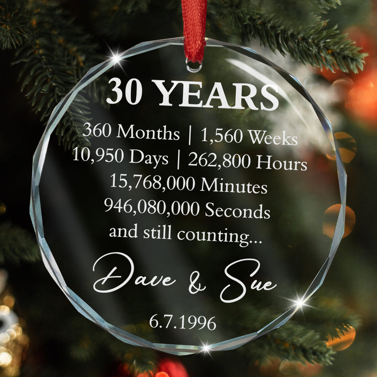 Custom Anniversary Counting Time, Custom Year For Couples, Him, Her, Parents - Personalized Ornament 4