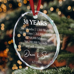 Custom Anniversary Counting Time, Custom Year For Couples, Him, Her, Parents - Personalized Ornament 5