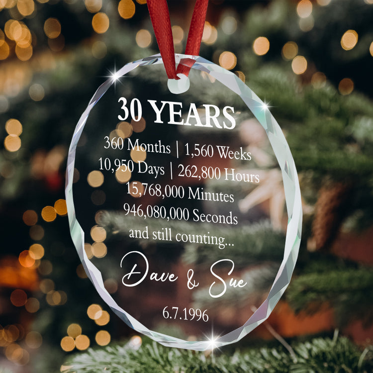 Custom Anniversary Counting Time, Custom Year For Couples, Him, Her, Parents - Personalized Ornament 5