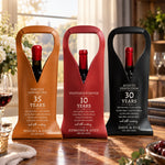 Custom Anniversary Counting Time, Custom Year For Couples, Him, Her, Parents, Wine Lovers - Personalized Leather Wine Bag 1