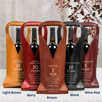 Custom Anniversary Counting Time, Custom Year For Couples, Him, Her, Parents, Wine Lovers - Personalized Leather Wine Bag 3